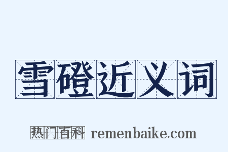 雪磴近义词是什么意思的图片